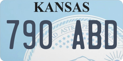 KS license plate 790ABD