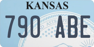KS license plate 790ABE