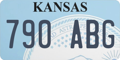 KS license plate 790ABG