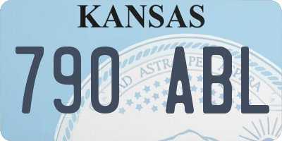 KS license plate 790ABL