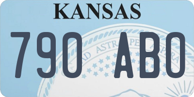 KS license plate 790ABO