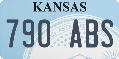 KS license plate 790ABS