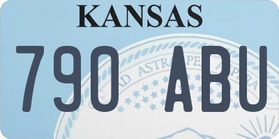 KS license plate 790ABU