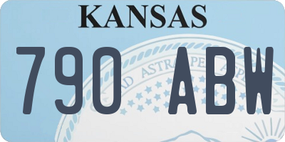 KS license plate 790ABW