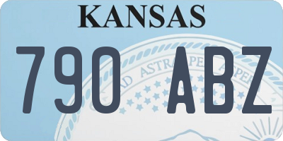 KS license plate 790ABZ