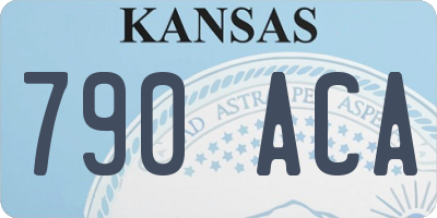 KS license plate 790ACA