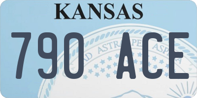 KS license plate 790ACE