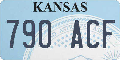 KS license plate 790ACF