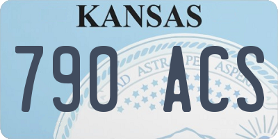 KS license plate 790ACS