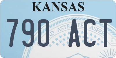 KS license plate 790ACT