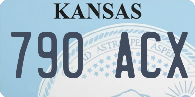 KS license plate 790ACX