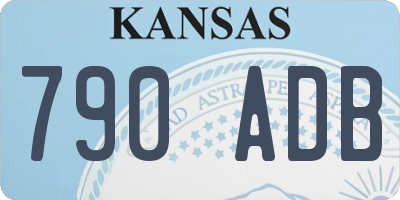 KS license plate 790ADB