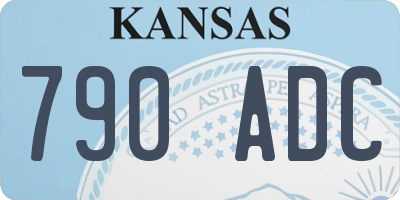 KS license plate 790ADC