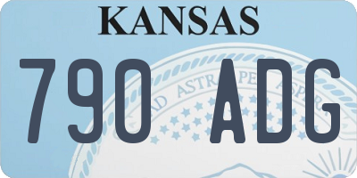 KS license plate 790ADG