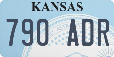 KS license plate 790ADR