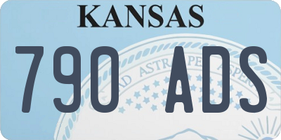 KS license plate 790ADS
