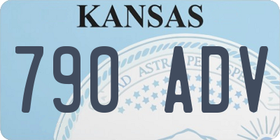 KS license plate 790ADV