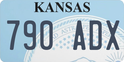 KS license plate 790ADX
