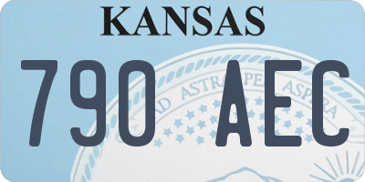 KS license plate 790AEC