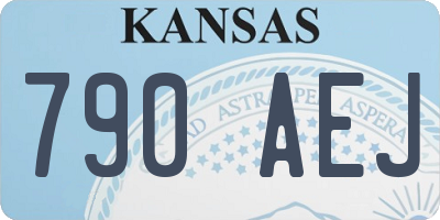 KS license plate 790AEJ