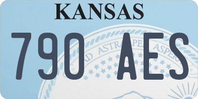 KS license plate 790AES