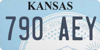 KS license plate 790AEY