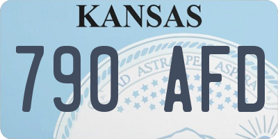 KS license plate 790AFD