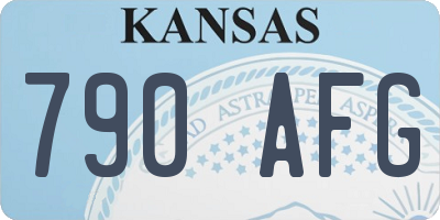 KS license plate 790AFG
