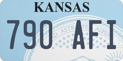 KS license plate 790AFI