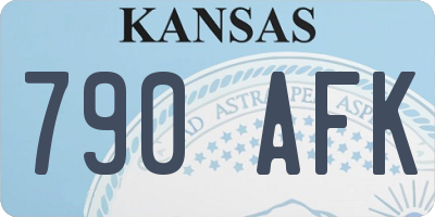 KS license plate 790AFK