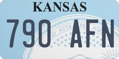 KS license plate 790AFN