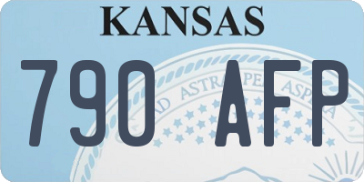 KS license plate 790AFP