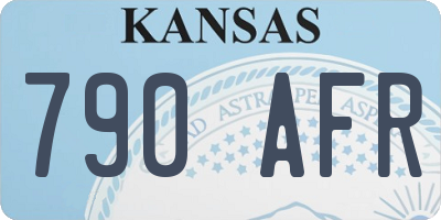 KS license plate 790AFR