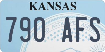 KS license plate 790AFS