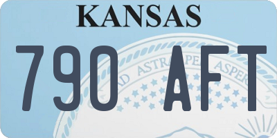 KS license plate 790AFT