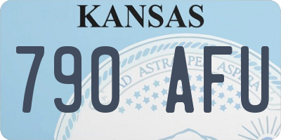 KS license plate 790AFU