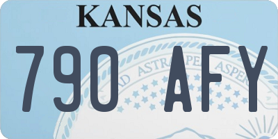 KS license plate 790AFY
