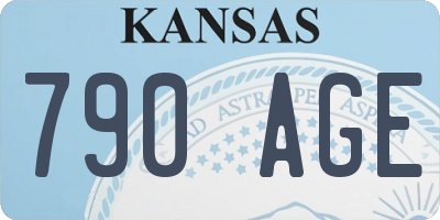 KS license plate 790AGE