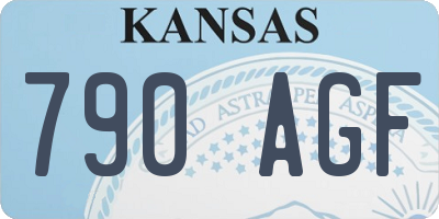 KS license plate 790AGF