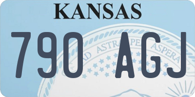 KS license plate 790AGJ