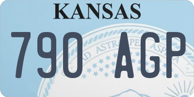 KS license plate 790AGP