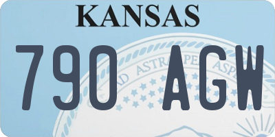 KS license plate 790AGW