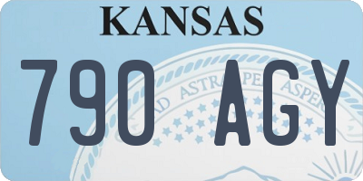 KS license plate 790AGY