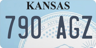 KS license plate 790AGZ