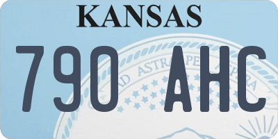 KS license plate 790AHC