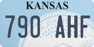 KS license plate 790AHF