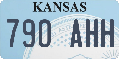 KS license plate 790AHH