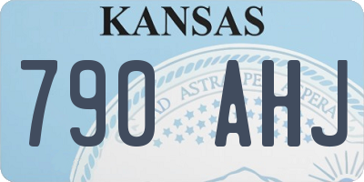 KS license plate 790AHJ