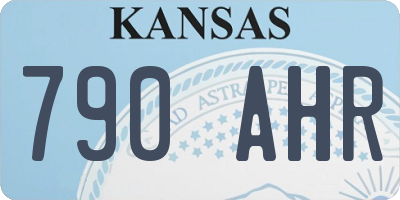 KS license plate 790AHR