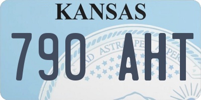 KS license plate 790AHT
